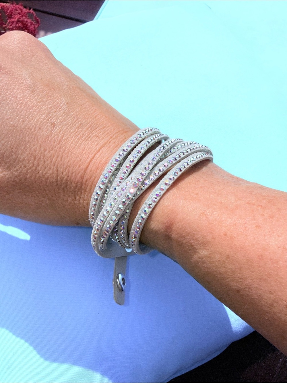 Touchstone Crystal Gray Wrap Bracelet